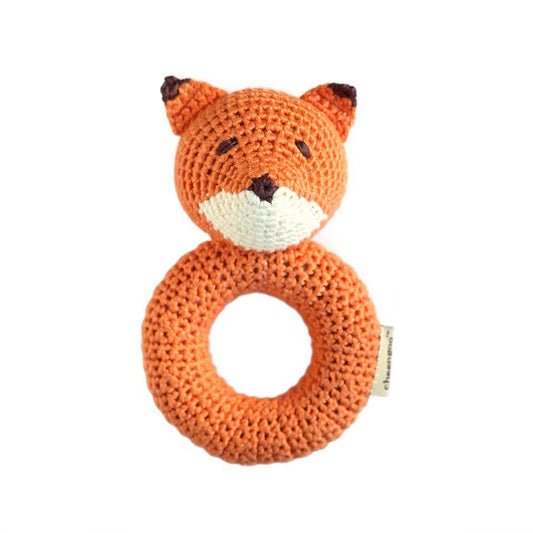 Cheengoo - Fox Ring Hand Crocheted Rattle