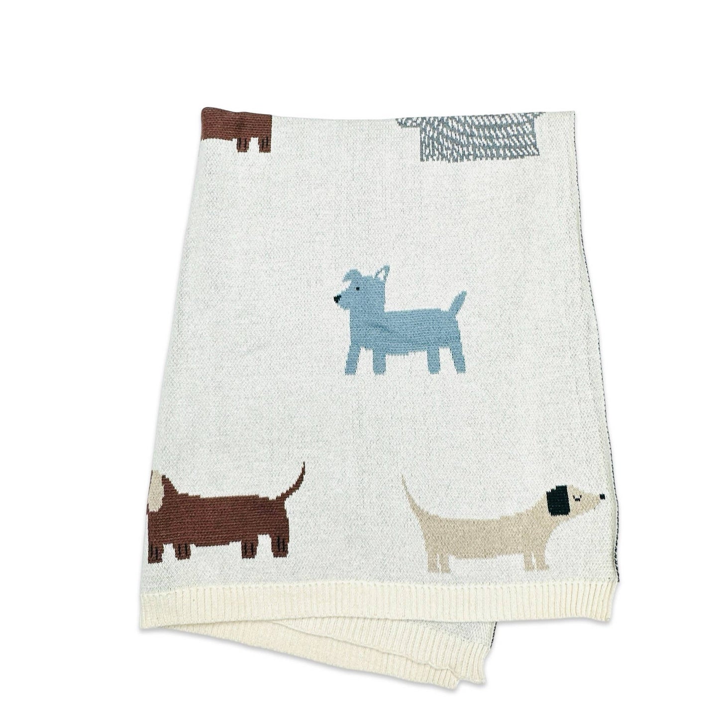 Viverano Organics - Buddy Dog - Organic Jacquard Sweater Knit Baby Blanket