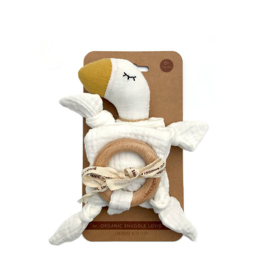 Cheengoo - Organic Snuggle Lovey Blanket - Goose
