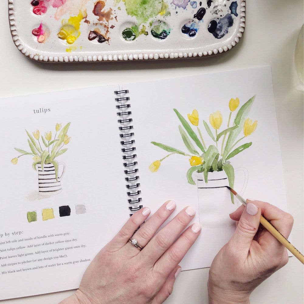 emily lex studio - Flowers watercolor workbook