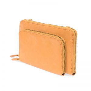Brushed Mini Convertible Zip Around Wristlet