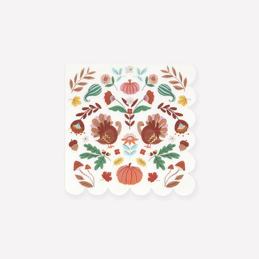 Folk Fall Small Napkins