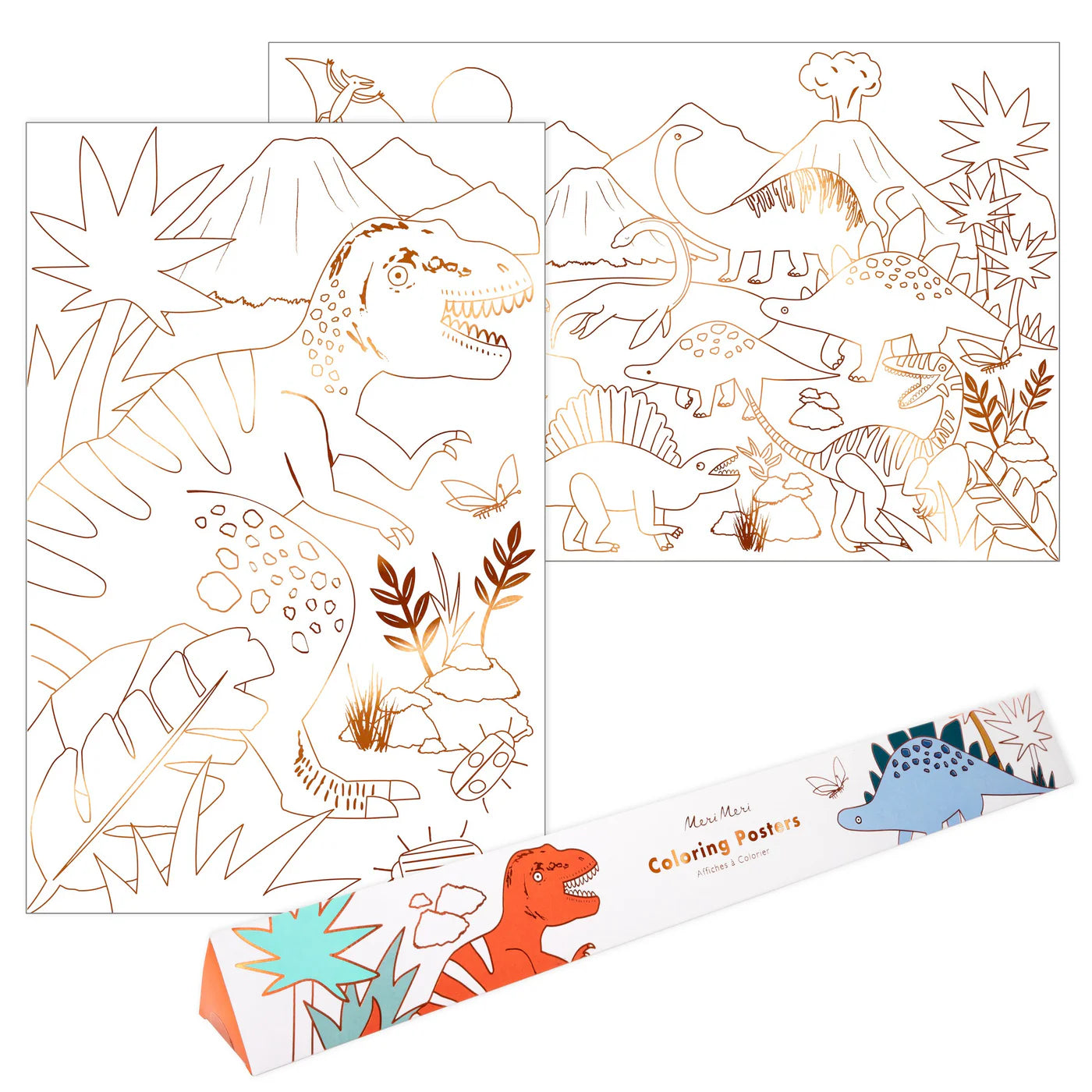 Dinosaur Kingdom Coloring Poster
