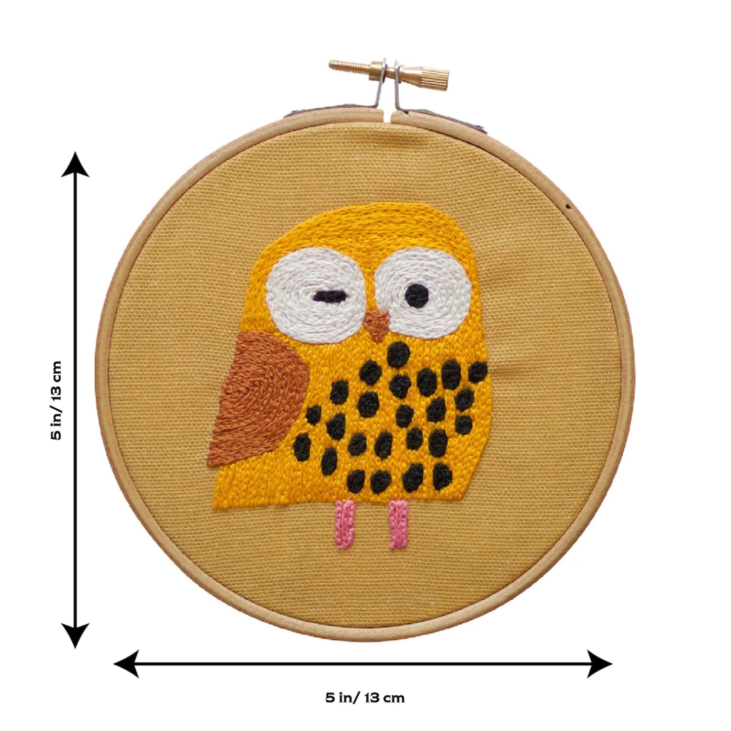 OWL EMBROIDERY HOOP KIT