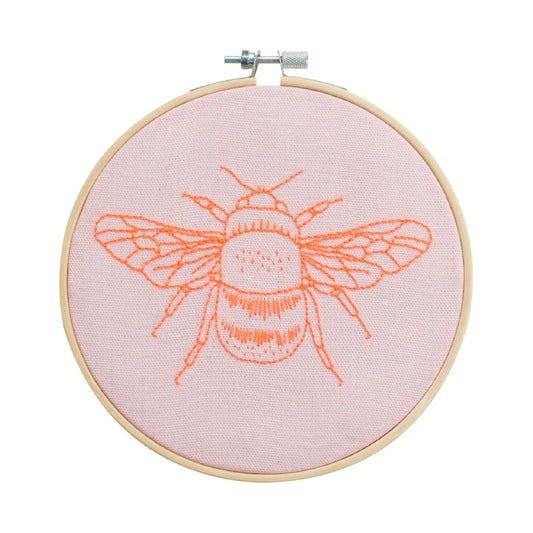 BEE EMBROIDERY HOOP KIT