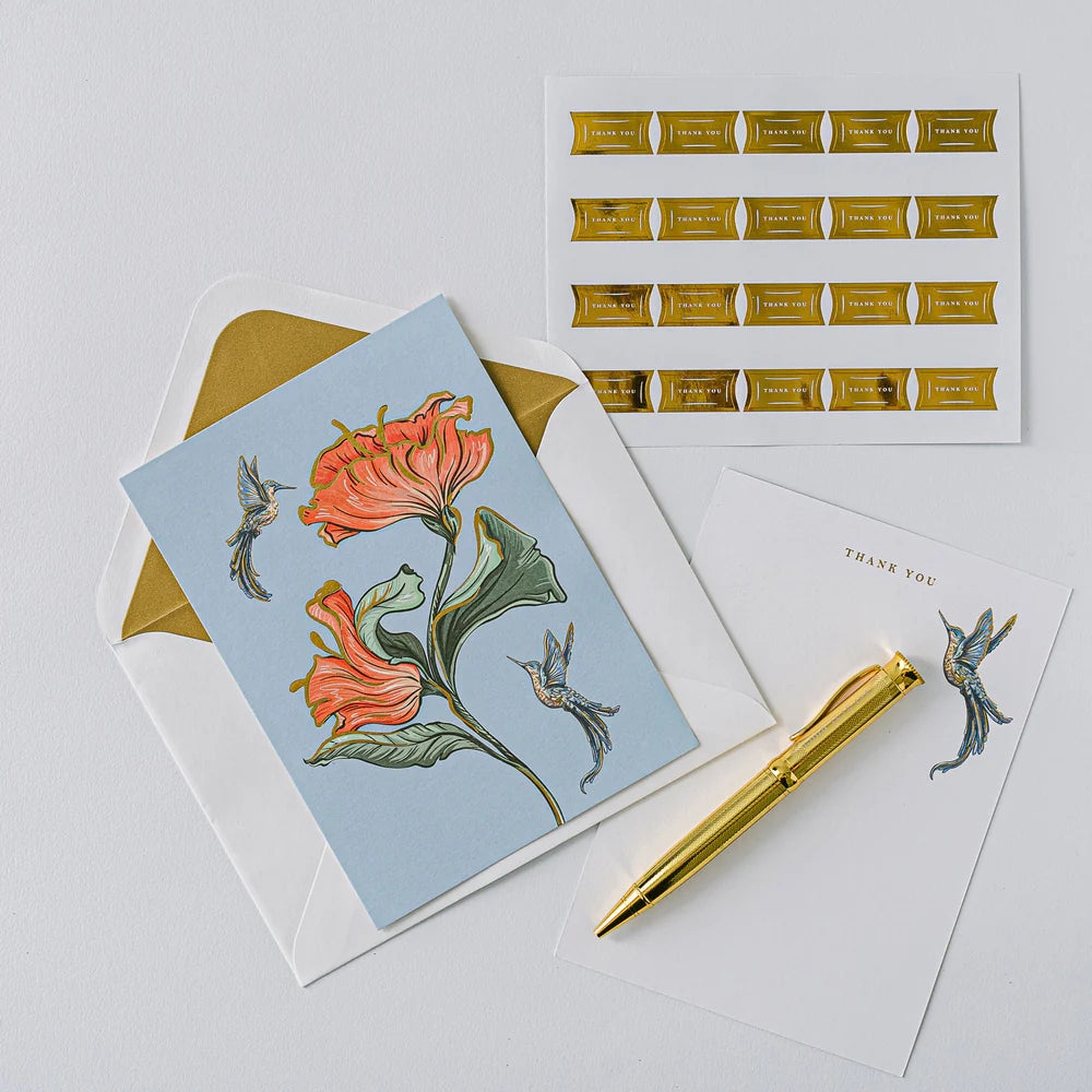 Hummingbird Luxury Thank You Stationery Set