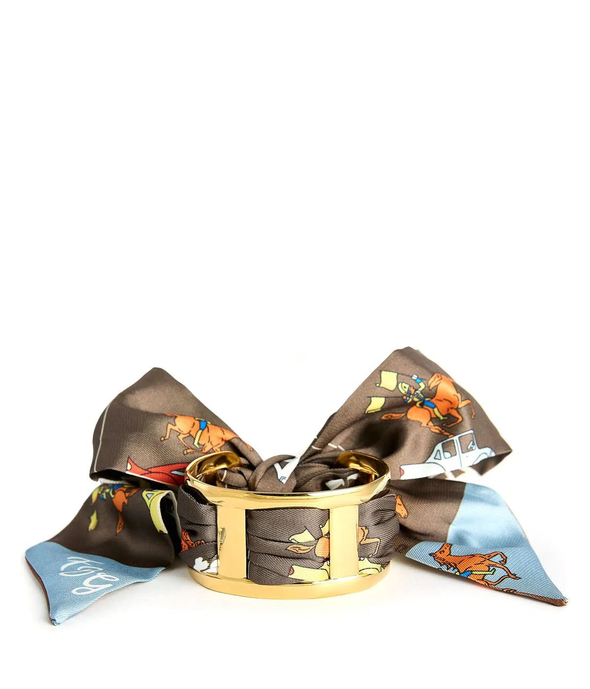 Wyatt Scarf Cuff - Orange Horse