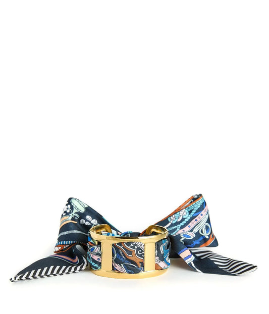 Wyatt Scarf Cuff - Navy