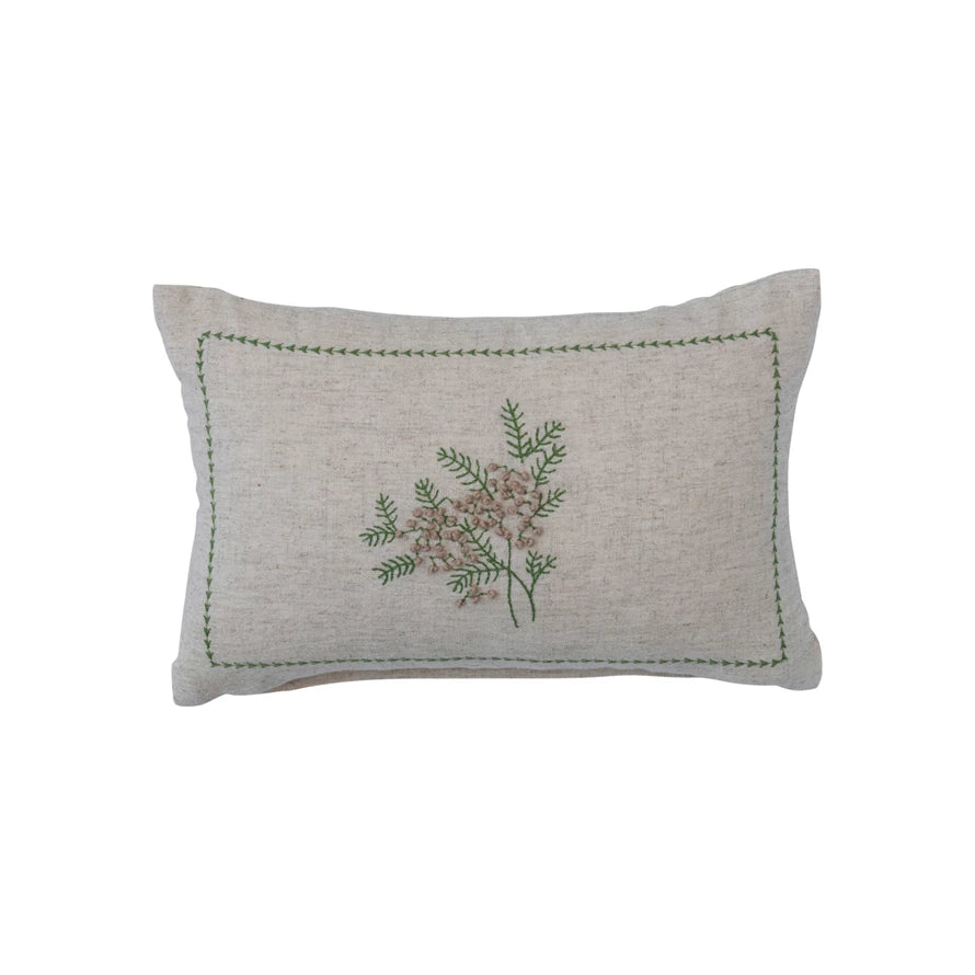 Cotton & Linen Christmas Lumbar Pillow