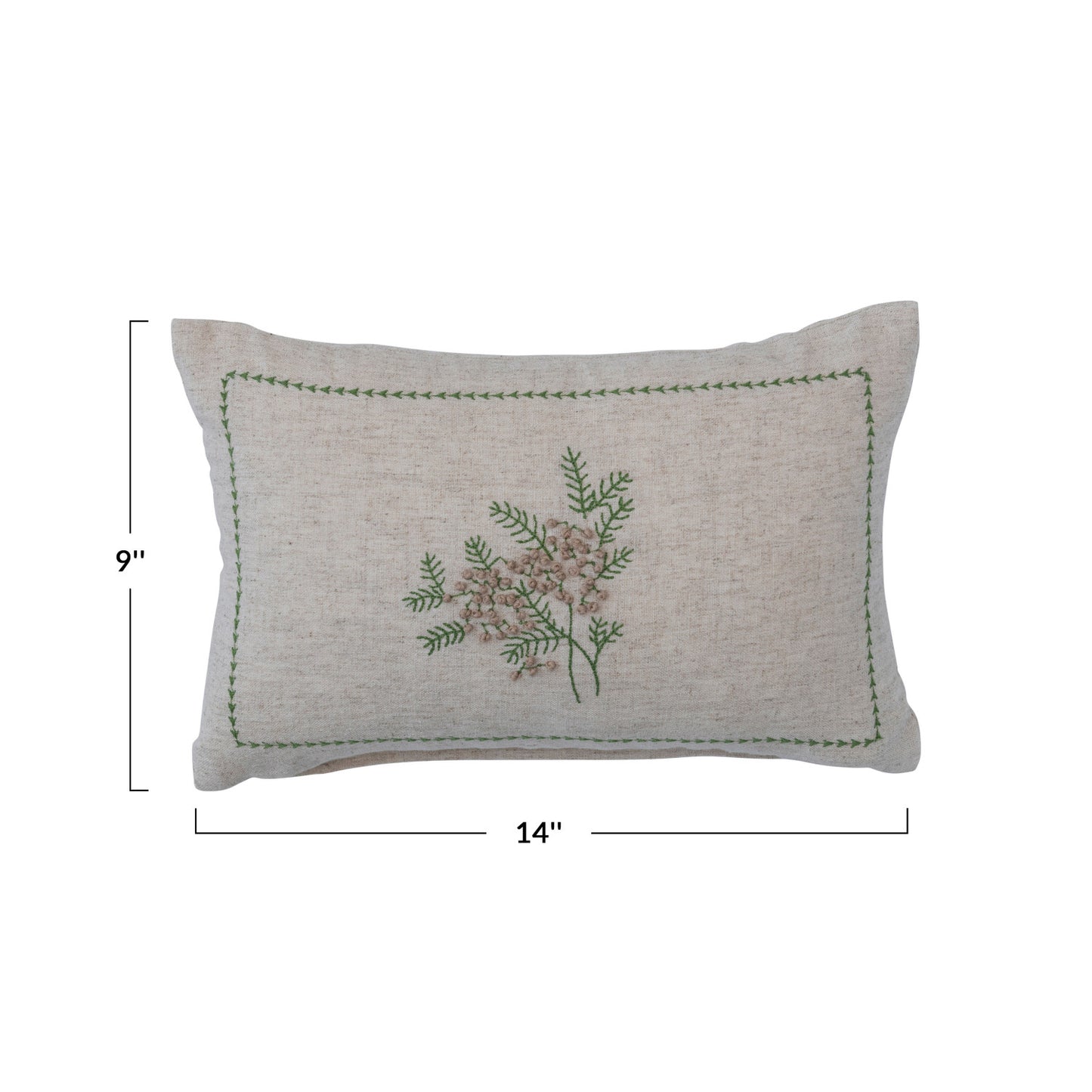 Cotton & Linen Christmas Lumbar Pillow