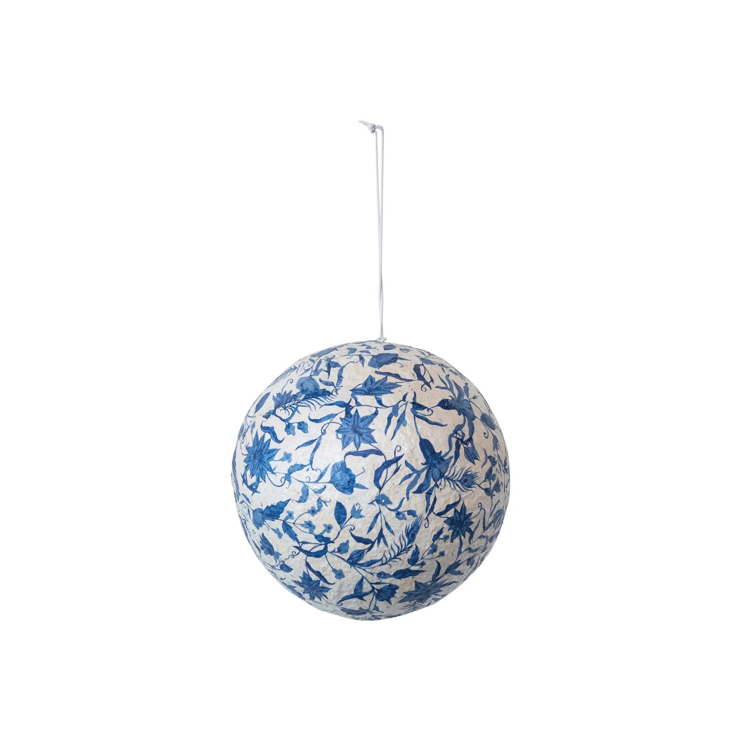 Recycled Printed Paper Mache Ball Ornament (Each One Will Vary)