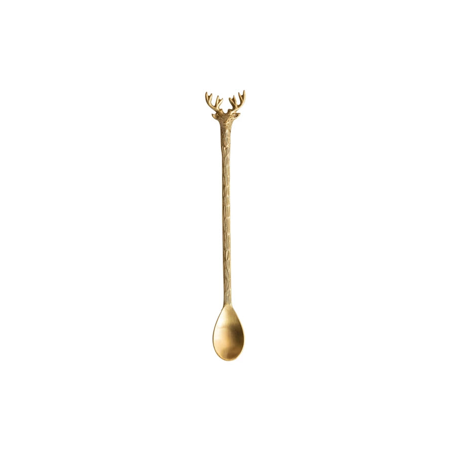 Brass Deer Cocktail Spoon