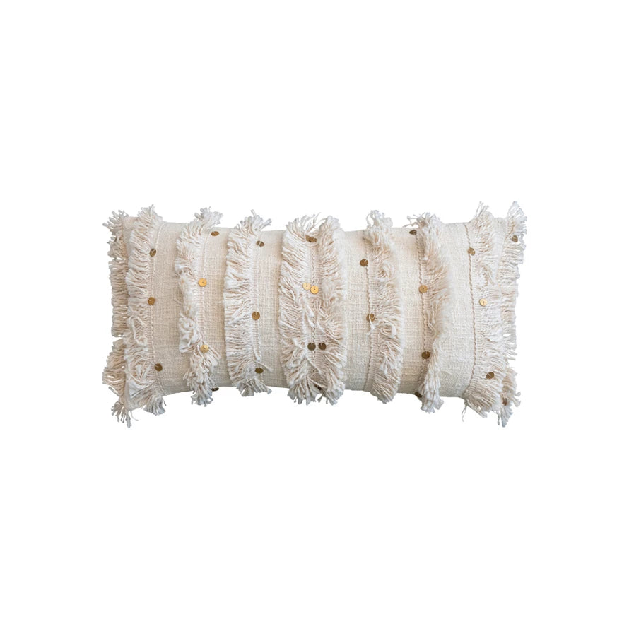 Woven Cotton Lumbar Pillow