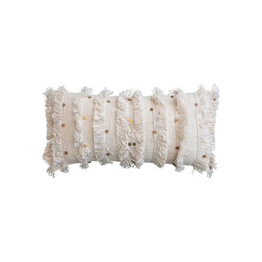 Woven Cotton Lumbar Pillow