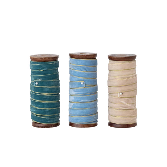 10 Yard Velvet Ribbon - Sky