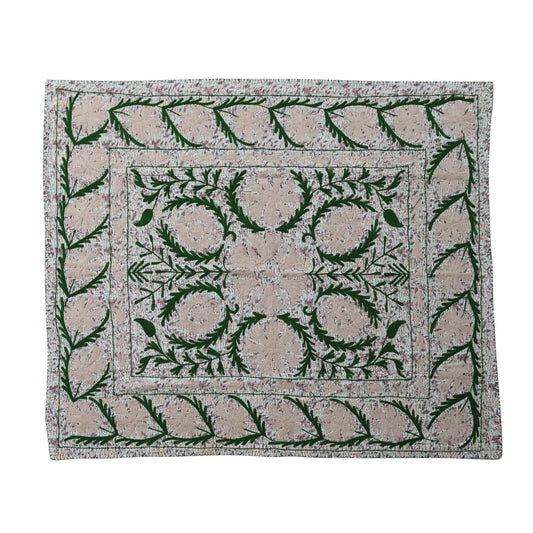Voile Printed Throw with Suzani Pattern