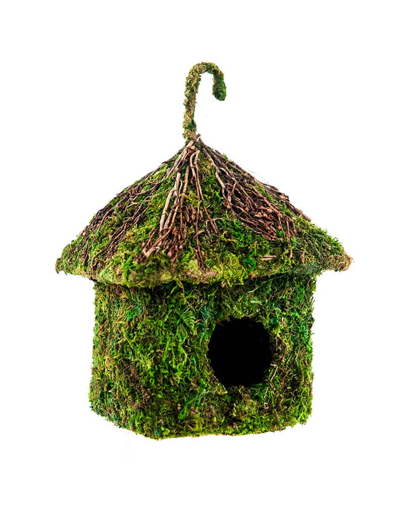 Moss Birdhouse, Fresh Green, 6 x 8in