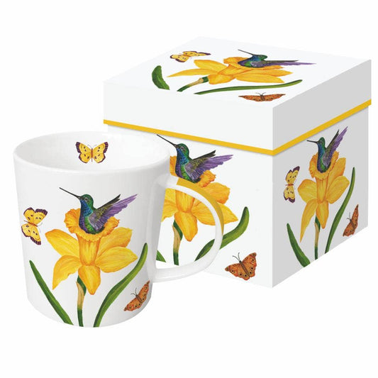 Hummingbird with Daffodils Mug