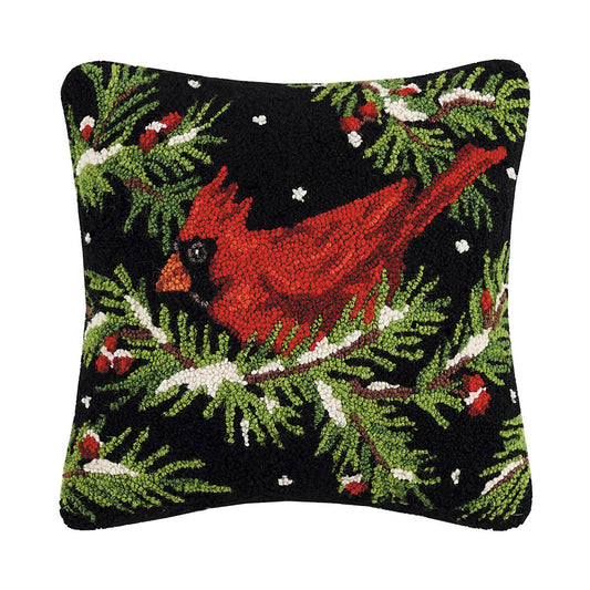 Peking Handicraft - Holiday Cardinal Hook Pillow - Christmas