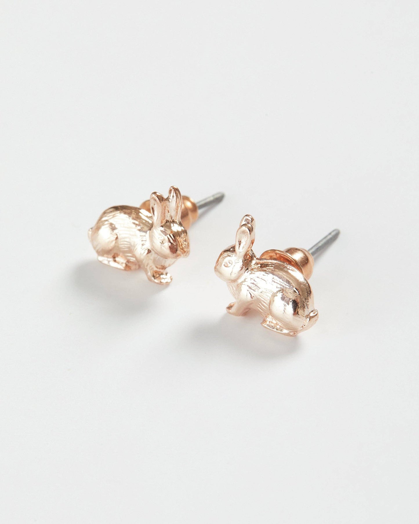 Fable England - Rose Gold Rabbit Stud Earrings: Matchbox