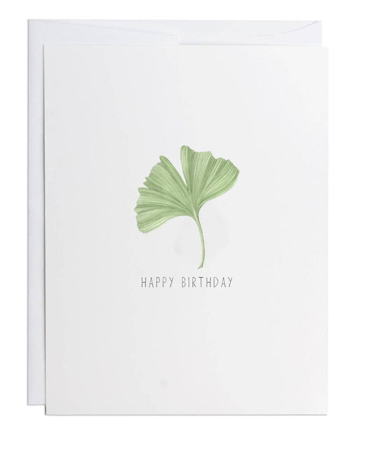 Greeting Card Expressions | Happy Birthday Ginkgo: 4.25" x 5.5"