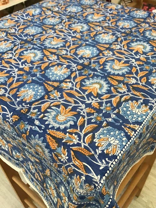 Nat Habitat Tablecloth 60X115 Sarah Blue