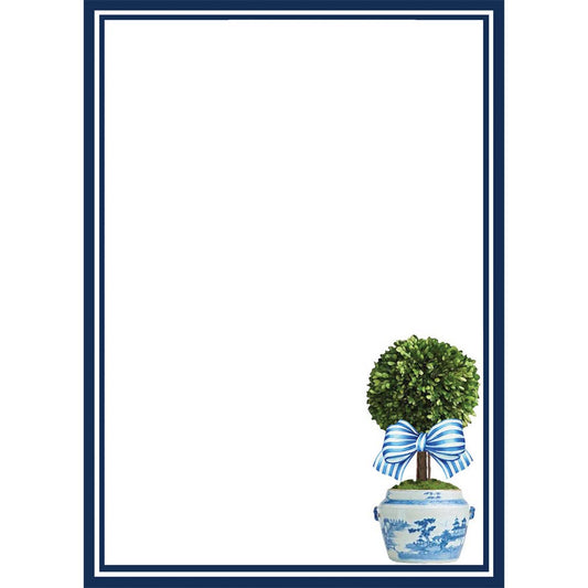 5"x7" Striped Topiary Tree Notepad