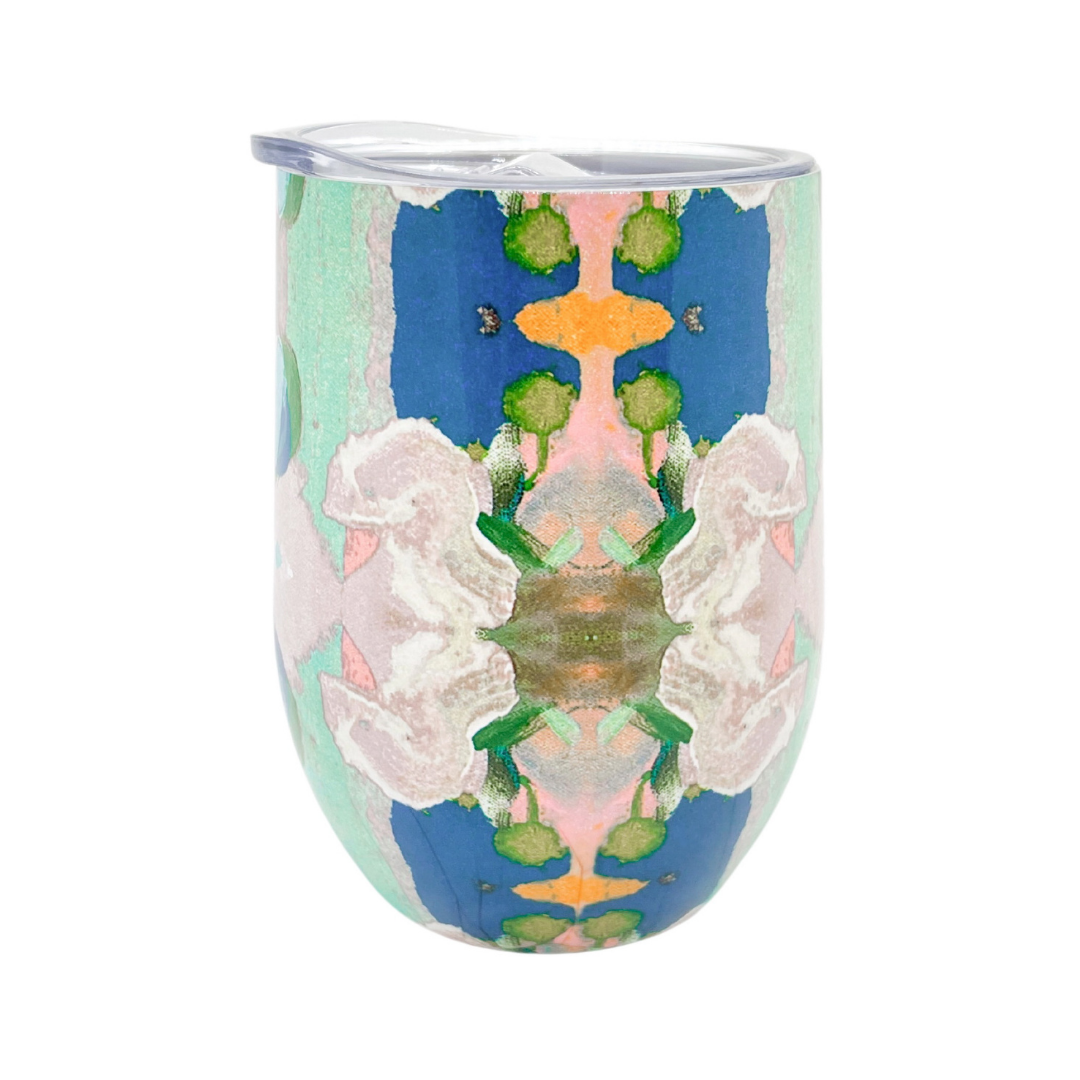 Laura Park Designs - Monet's Garden Navy Wine Tumbler