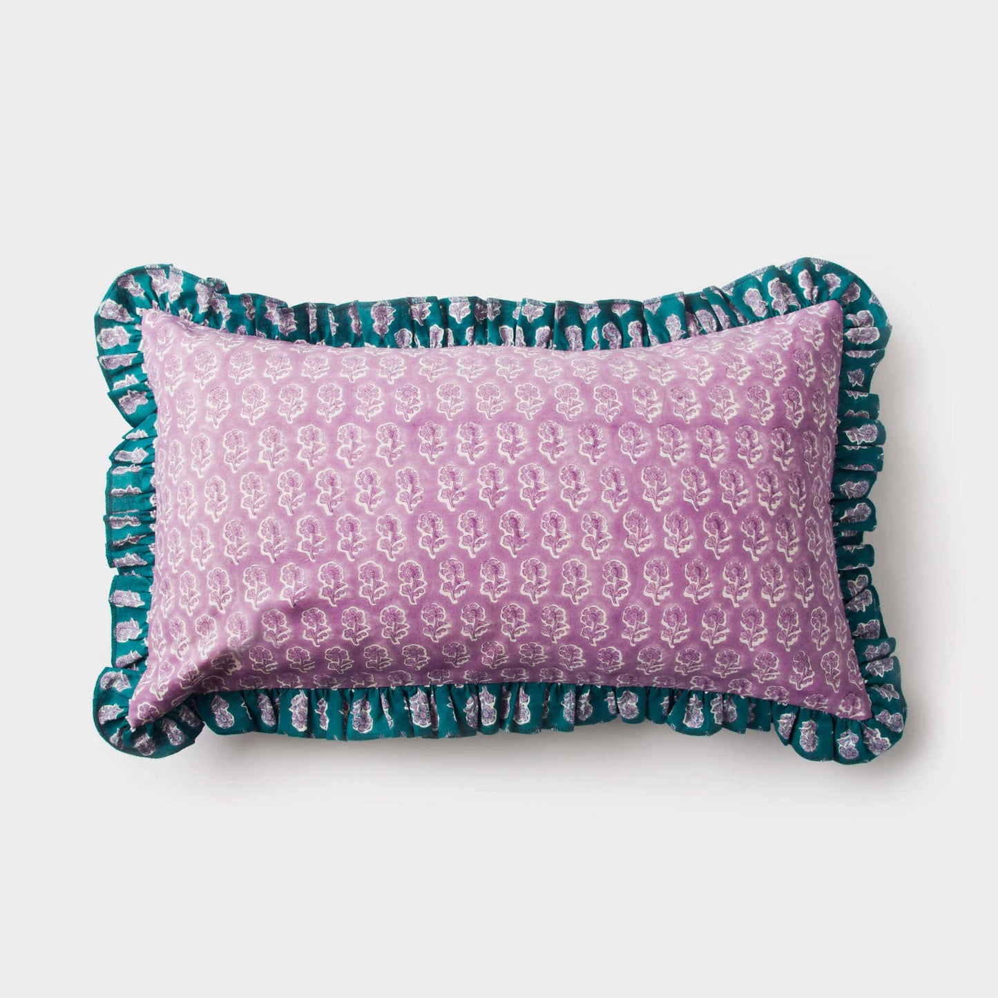 Mela Artisans - Daisy Ruffled Rectangle Pillow