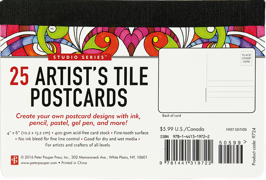 Peter Pauper Press - Studio Series Artist's Tiles Postcards