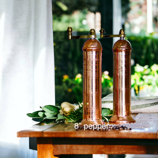 Rune-Jakobsen Design - High-sell through: 'Copper Mill' - 8" pepper grinder