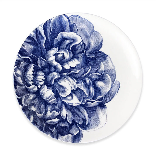 Caskata - Peony Bloom Coupe Dinner Plate Blue