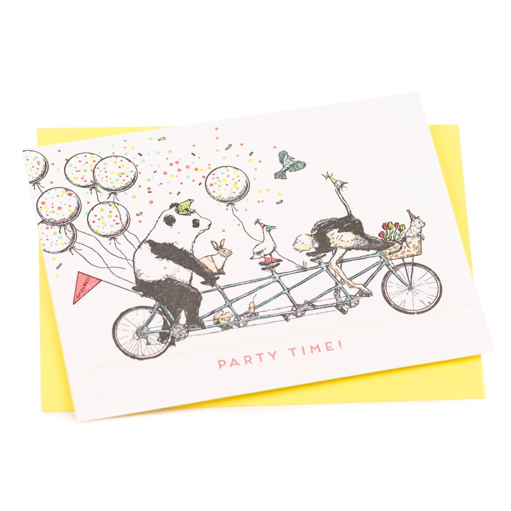 Tandem Bike Party Card: Single Card