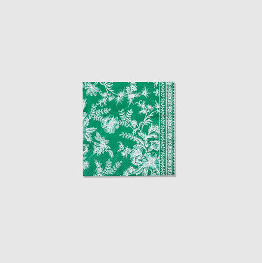 Coterie Party Supplies - Emerald Toile Cocktail Napkins (25 per pack)