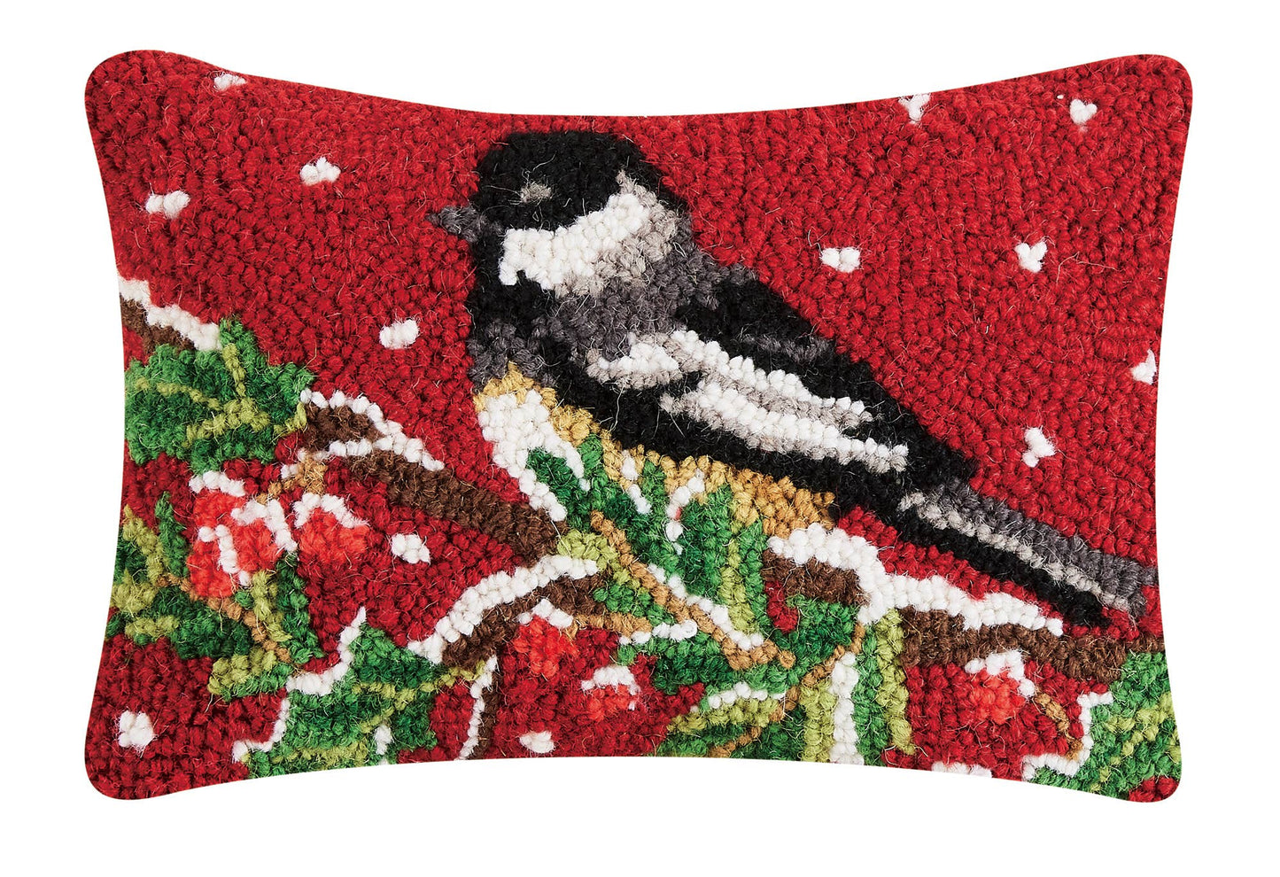 Chickadee On Branch Hook Pillow