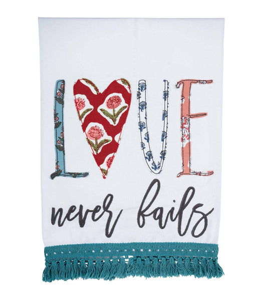 Glory Haus - Love Never Fails Tea Towel