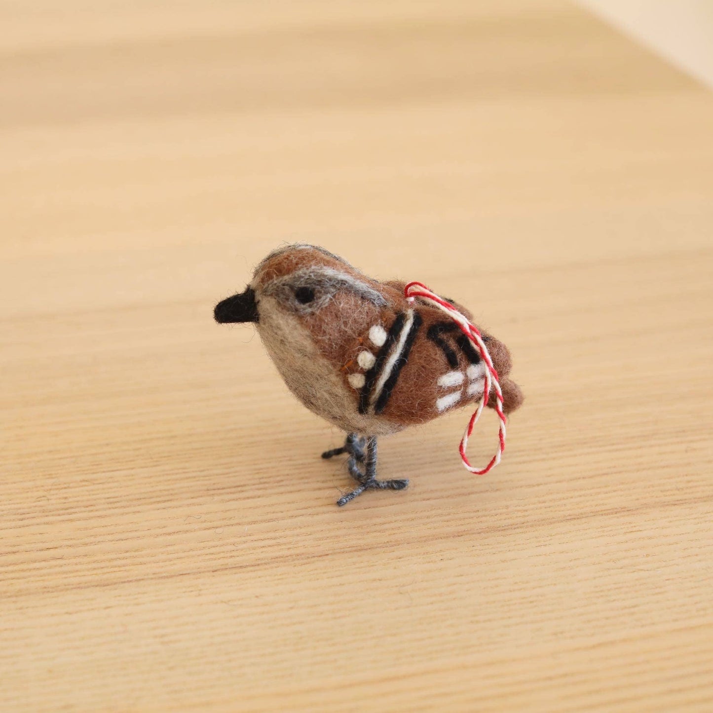 Deer Harbour Design - Felt Bird Ornament: Brown (Sparrow)