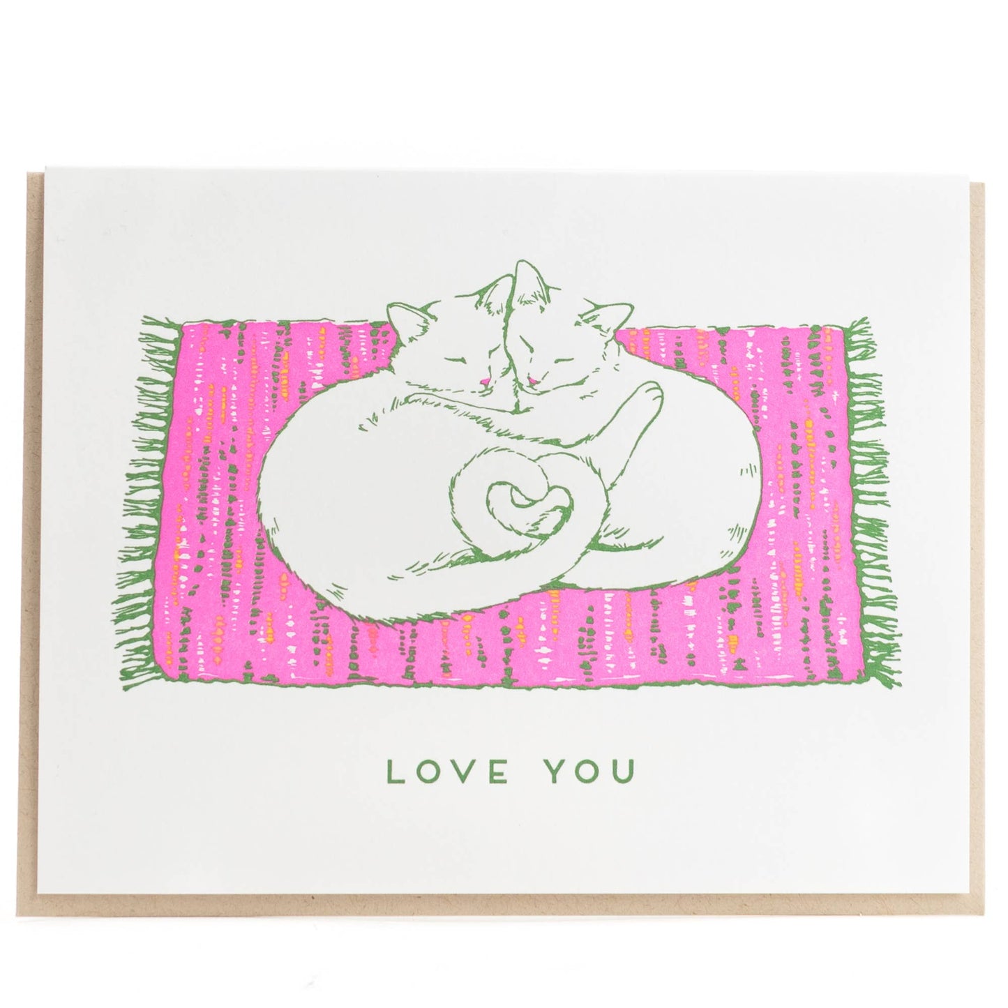 Cat Love Greeting Card: Single Card