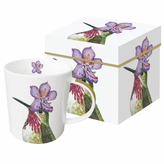 Hummingbird with Flower Hat Mug