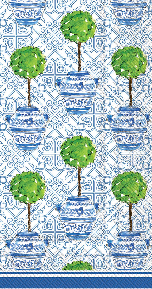 Boston International - Paper Guest Towels 16 count Blue Topiary