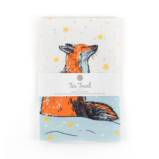 Magical Fox Holiday Tea Towel