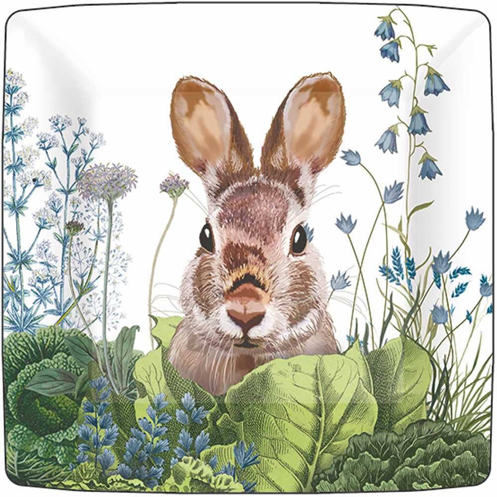 Bunny in the Garden Dessert Paper Plate