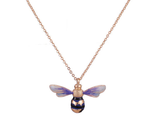 Fable England - Enamel Short Bee Necklace