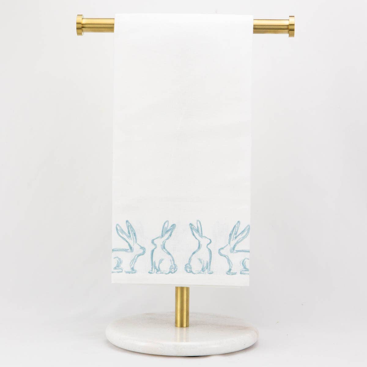 The Royal Standard - Lily Belle Bunny Hand Towel   White/Light Blue   20x28