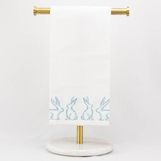 The Royal Standard - Lily Belle Bunny Hand Towel   White/Light Blue   20x28