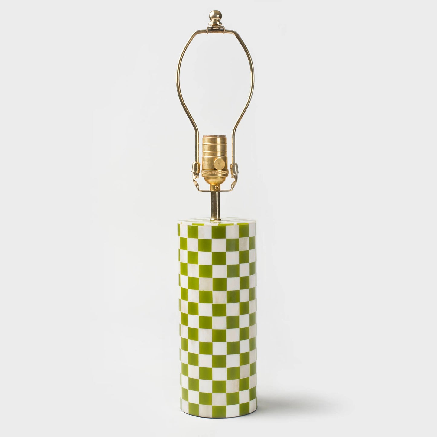 Mela Artisans - Checker Table Lamps - Green