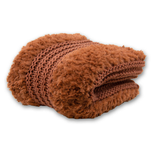 Throw/Blanket - Plush Knit 50x60": Rust