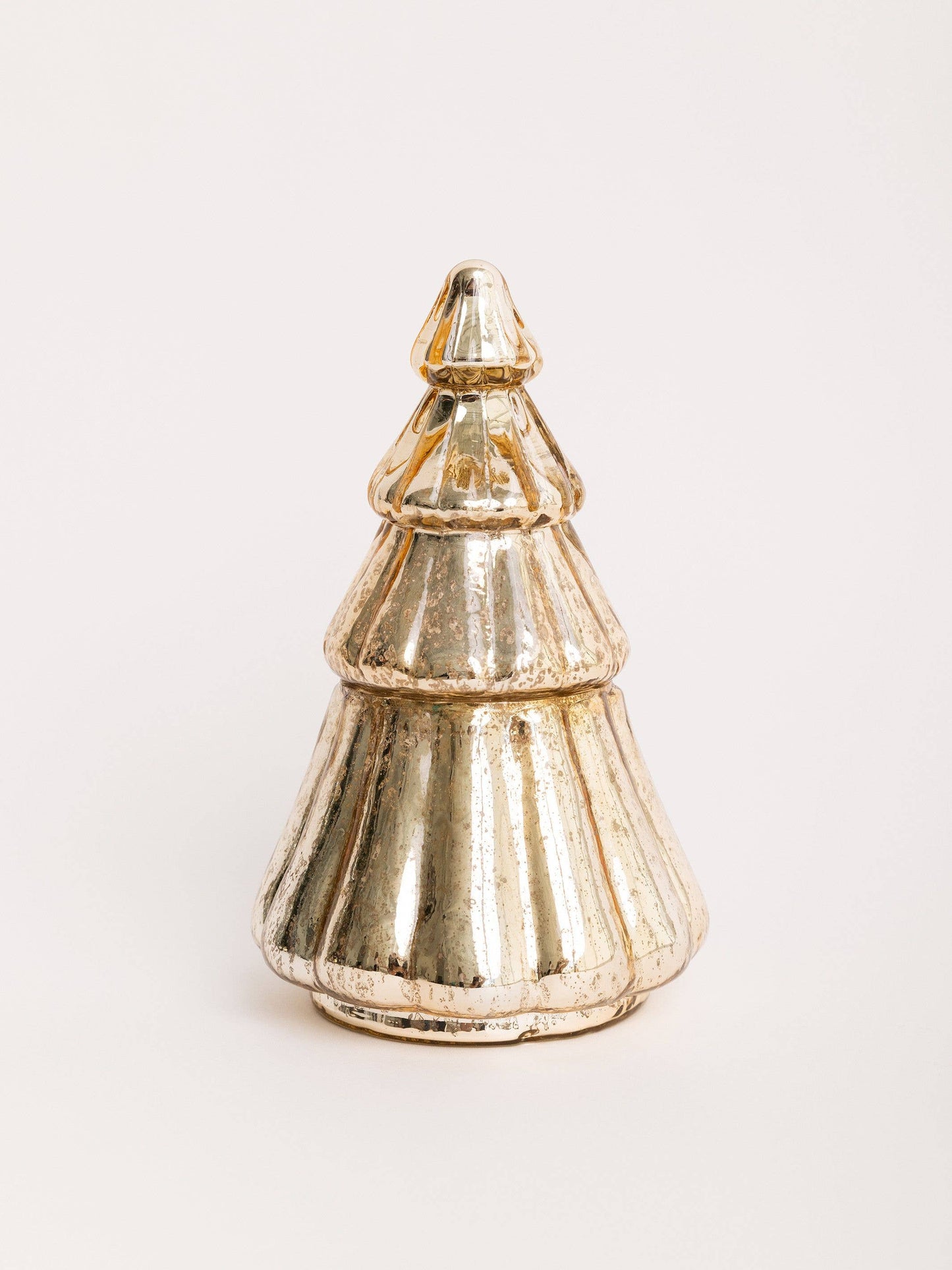 Mary Square - Gold Christmas Tree Candle