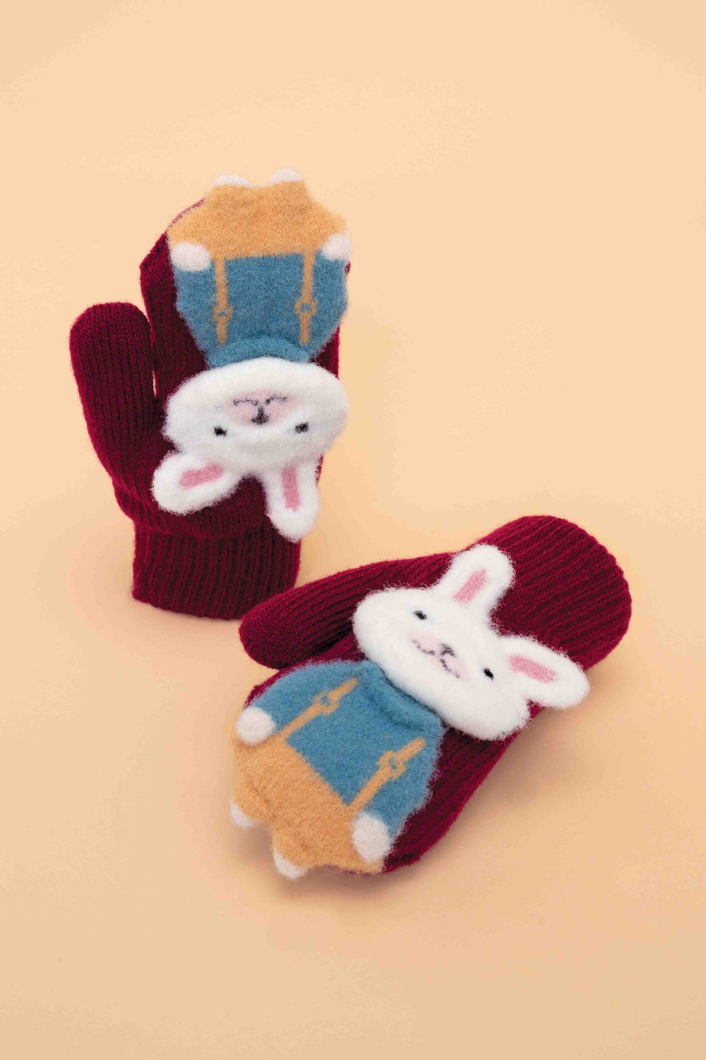 Powder Design inc - Powder Pals Bunny Mittens - Burgundy