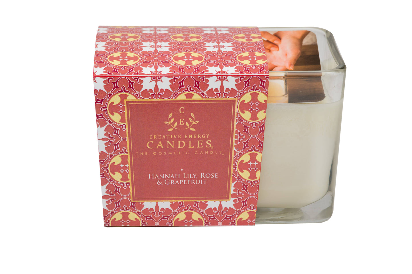 Creative Energy Candles - Hannah Lily, Rose & Grapefruit: 2-in-1 Soy Lotion Candle: Large - 10 oz